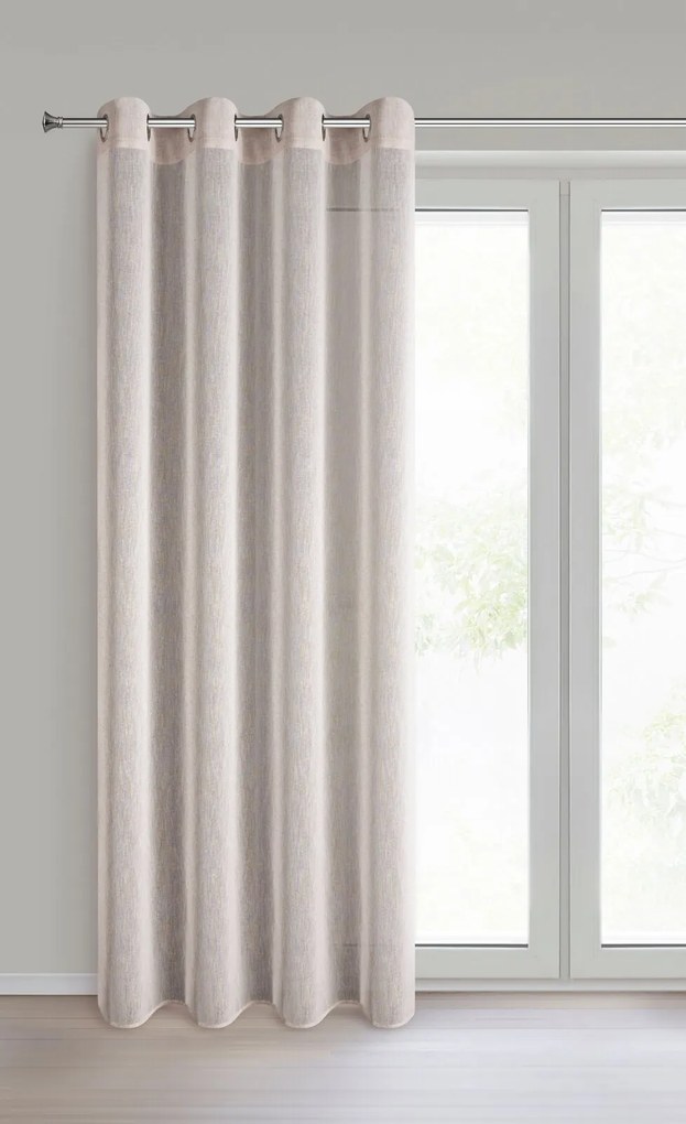 ZÁVES NA KRÚŽKOCH ANGELICA 140X250 CM RÚŽOVÁ