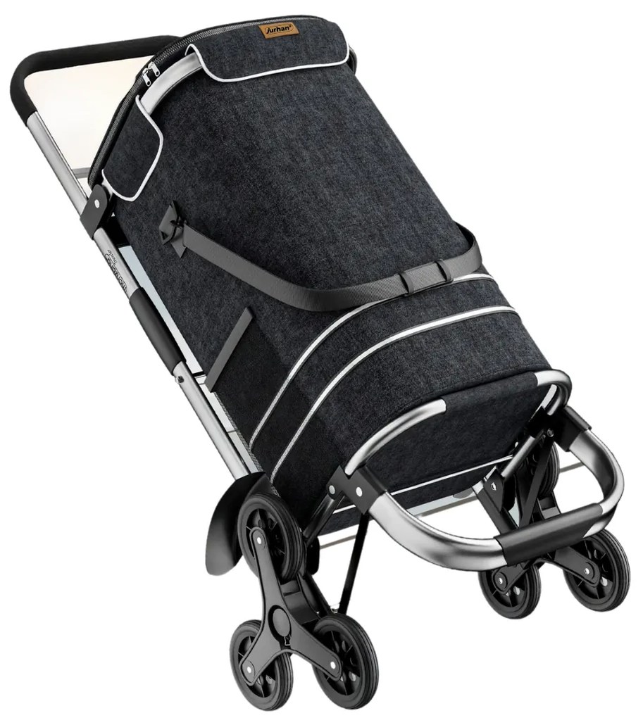 Nákupná taška na kolieskach do schodov COMFORT, 50l, čierna Jurhan