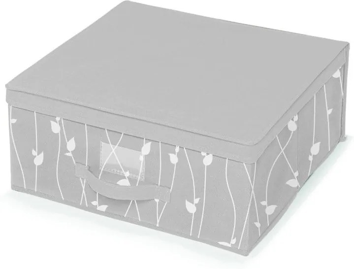 Sivý úložný box Cosatto Leaves, 45 × 45 cm