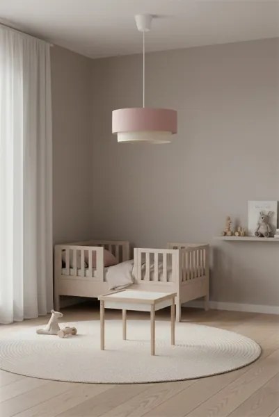Brilagi - LED luster na lane BOHO BOBO 1xE27/60W/230V pr. 40 cm ružová/krémová
