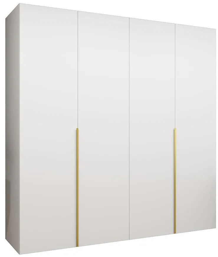 Skriňa Alicante I 200 biela/zlatá