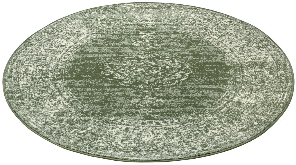 Hanse Home, Kusový koberec Gloria 105519 Green kruh, 160x160 (priemer) kruh, zelená, obývacia izba