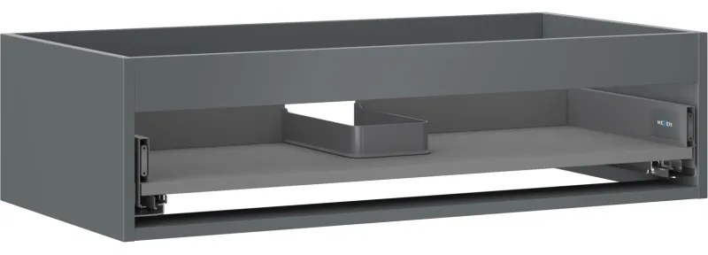 Mexen Box-A, závesná skrinka 90 cm, 1 zásuvka, grafitová matná, 91AX0-0900-235-1-66