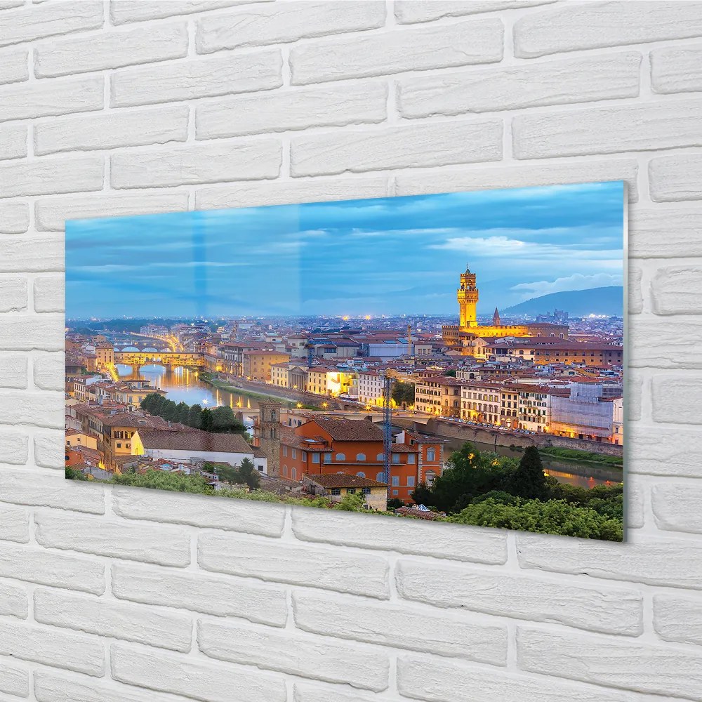 Obraz na akrylátovom skle Taliansko sunset panorama 100x50 cm
