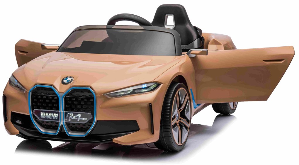 BMW i4 auto na batérie pre deti zlaté + diaľkové ovládanie