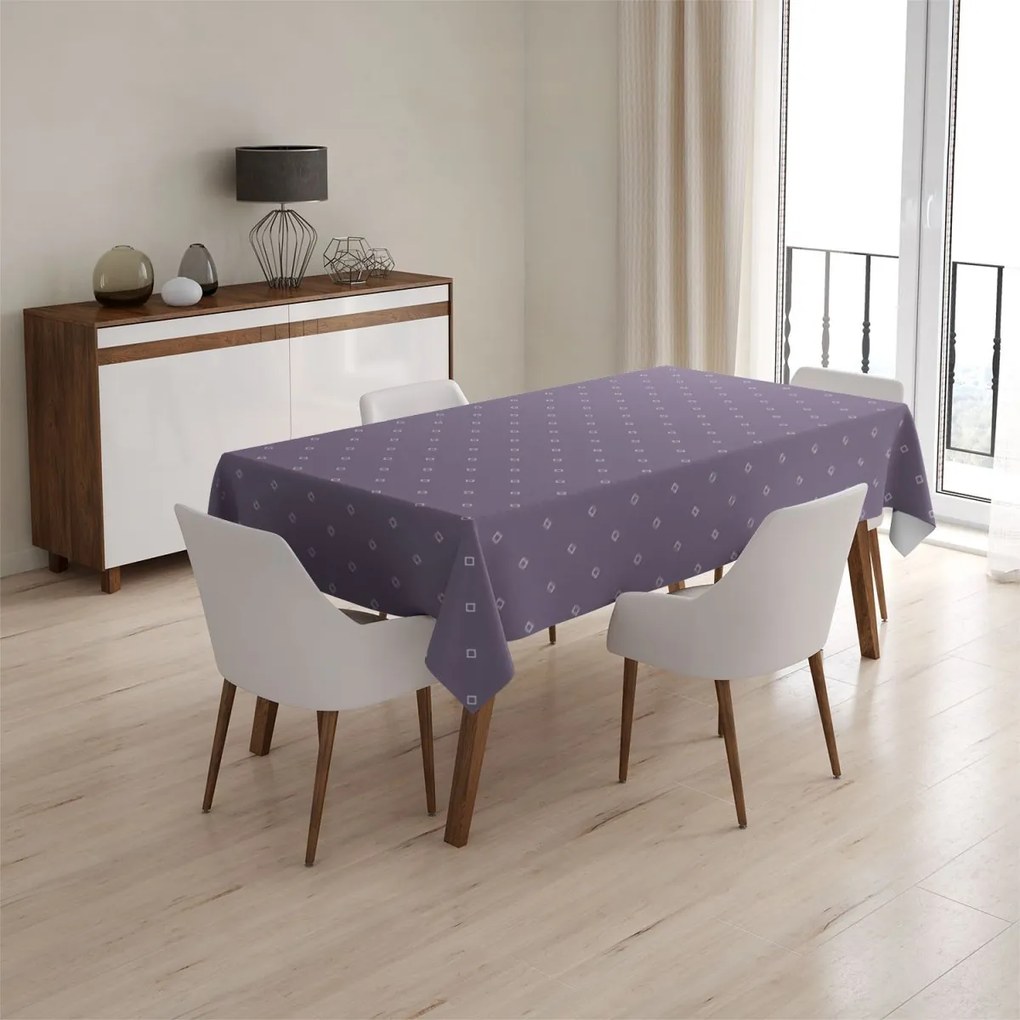 Sablio Obrus Biele štvorce - 130x130 cm