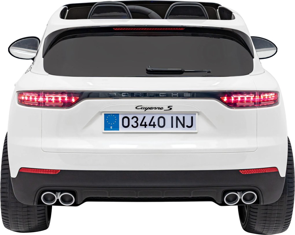Ramiz Porsche Cayenne S batéria pre deti Paint Biela SUV + diaľkové ovládanie