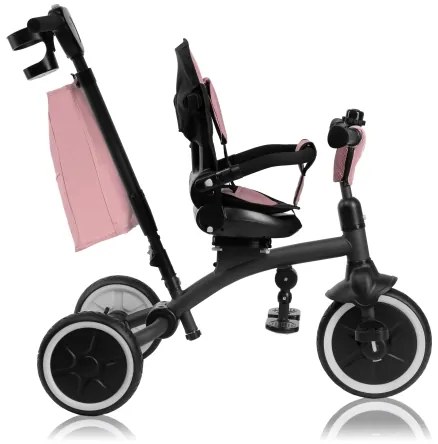 Lionelo - Detská trojkolka TRIS PLUS Pink Rose