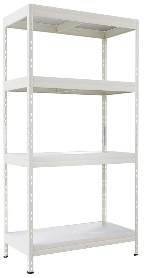 Kovový regál so zníženým obsahom CO2 RIVET GREEN, 180x90x40 cm