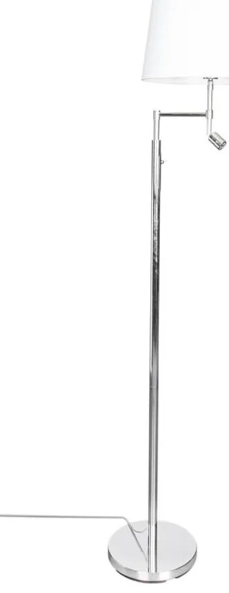 ByRydens 1988780-5000-LED Stojacia lampa ORLANDO 1xE27/5W/230V+LED/3W biela/chró