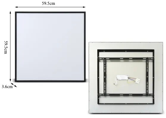 Brilagi - LED stmievateľné svietidlo SLIMFRAME LED/58W/230V 60x60 cm čierna + diaľkový ovládač