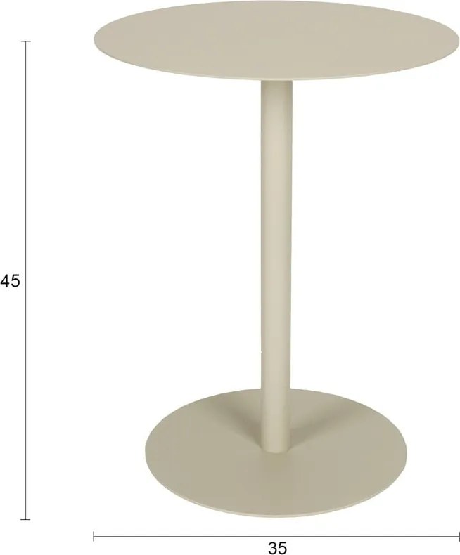 Oceľový okrúhly odkladací stolík ø 35 cm Snow – Zuiver