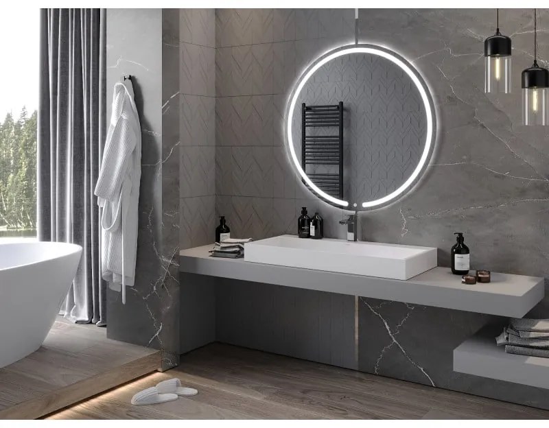 Mexen Rose, LED kúpeľňové zrkadlo s podsvietením 100x100 cm, 6000K, ochrana proti zahmlievaniu, 9810-100-100-611-00