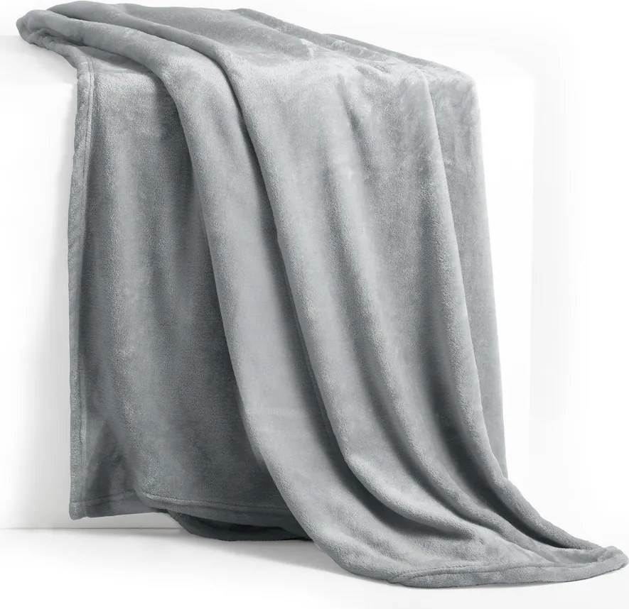 Svetlosivá deka z mikrovlákna DecoKing Mic, 160 × 210 cm