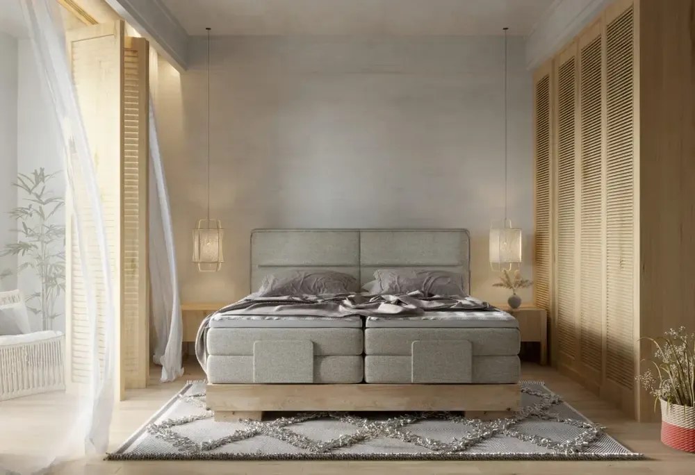 Boxspring posteľ massiv wood RAVEN