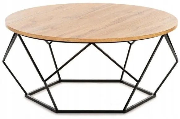 Konferenčný stolík DIAMOND 40x90 cm čierna/hnedá