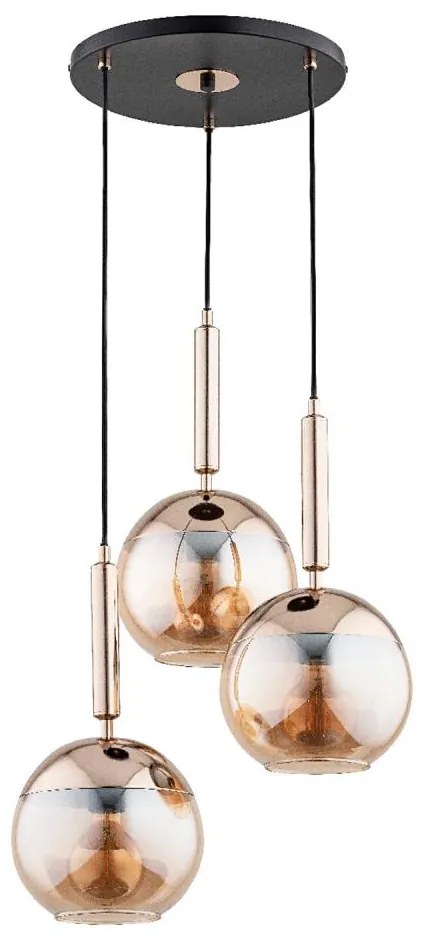 Luster na lanku VOLDA 3xE27/15W/230V pr. 52 cm mosadz