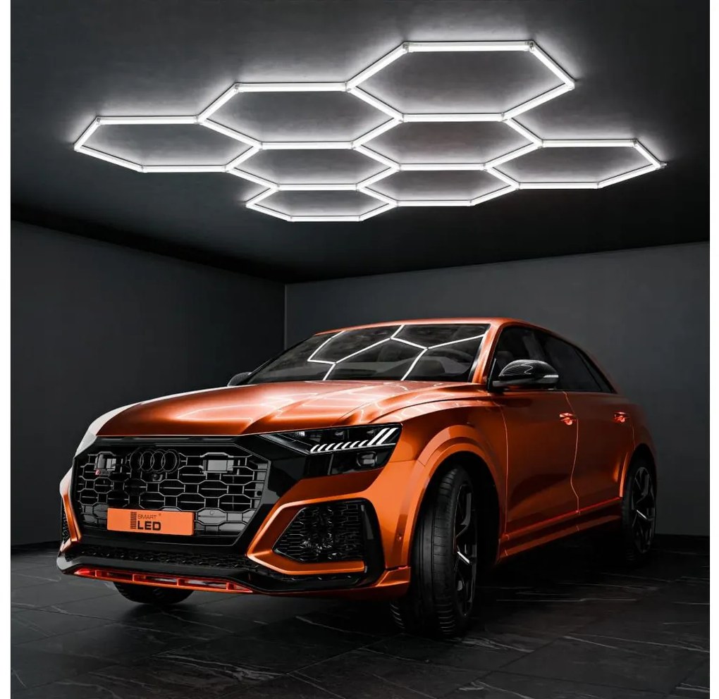 LED Stropné svietidlo LED/280W/85-265V 6500K 313x298 cm CRI 90 IP54 biela