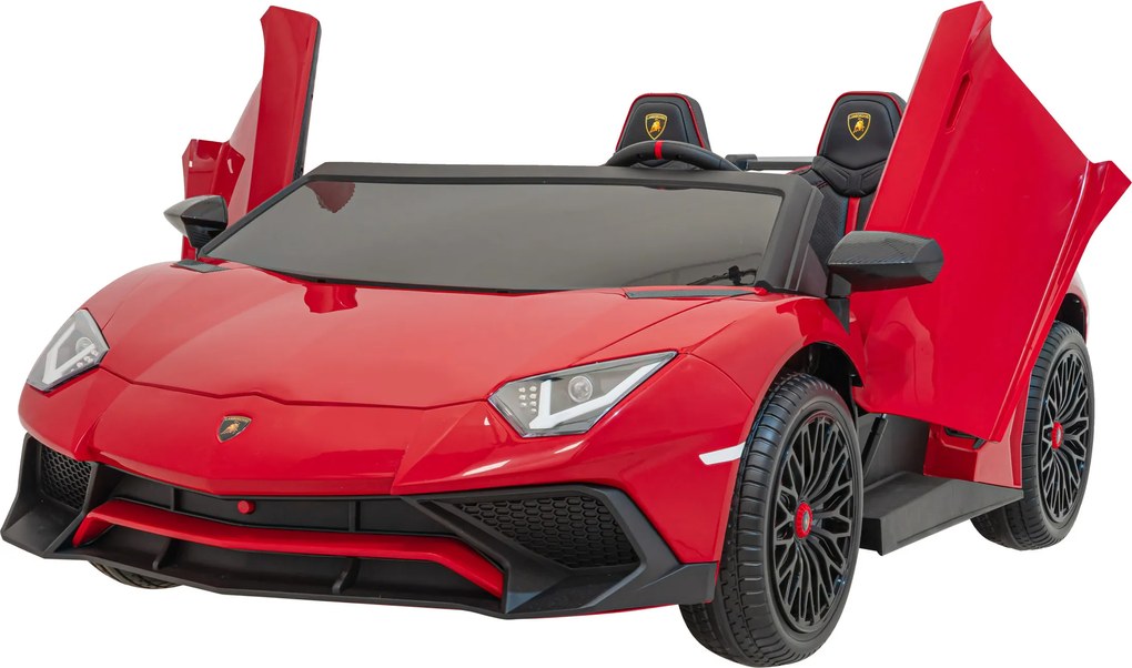 Ramiz Lamborghini Aventador SV autíčko na batérie pre 2 deti Červené + 2,4 GHz diaľkové ovládanie + EVA pena + LED audio