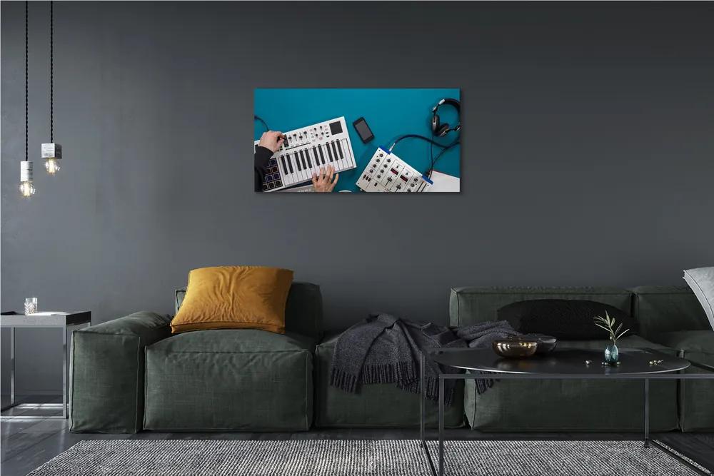 Obraz canvas Konzola DJ Headphones 120x60 cm