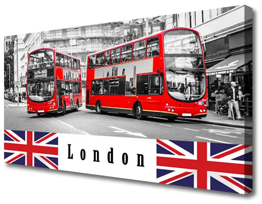 Obraz Canvas Londýn autobus umenie 120x60 cm