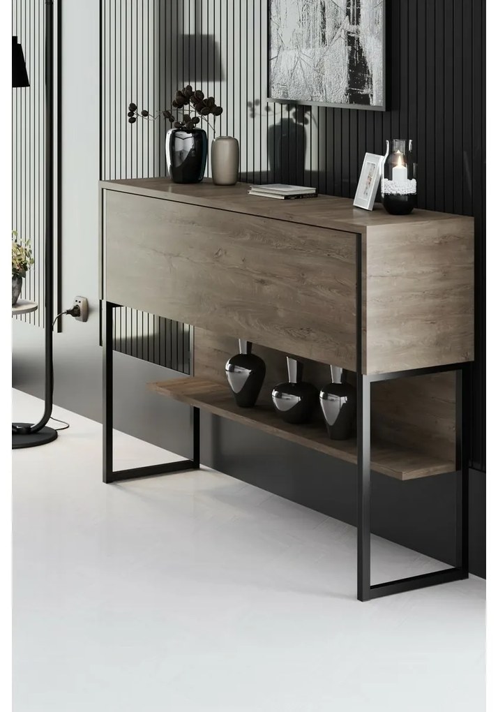 Komoda Luxe Walnut and Black