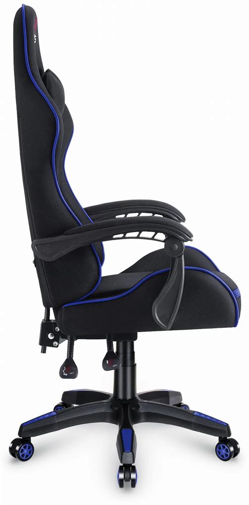 1008 Herná stolička čierno-modrá - Látka