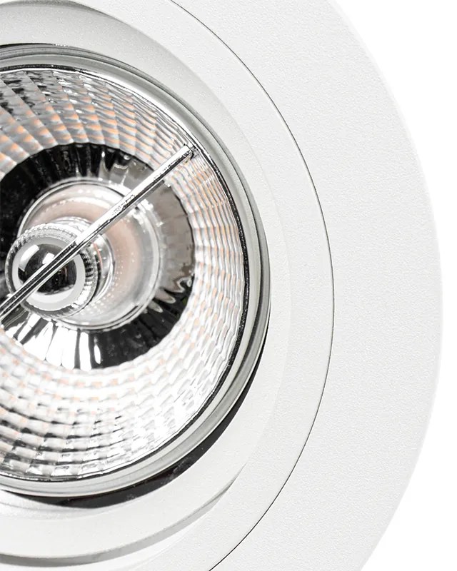 Sada 6 ks Zapustené bodové biele nastaviteľné okrúhle - skľučovadlo 70