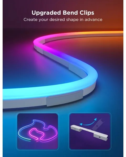 Govee - Neon 2 MATTER ohybný LED pás 3m RGBIC Wi-Fi