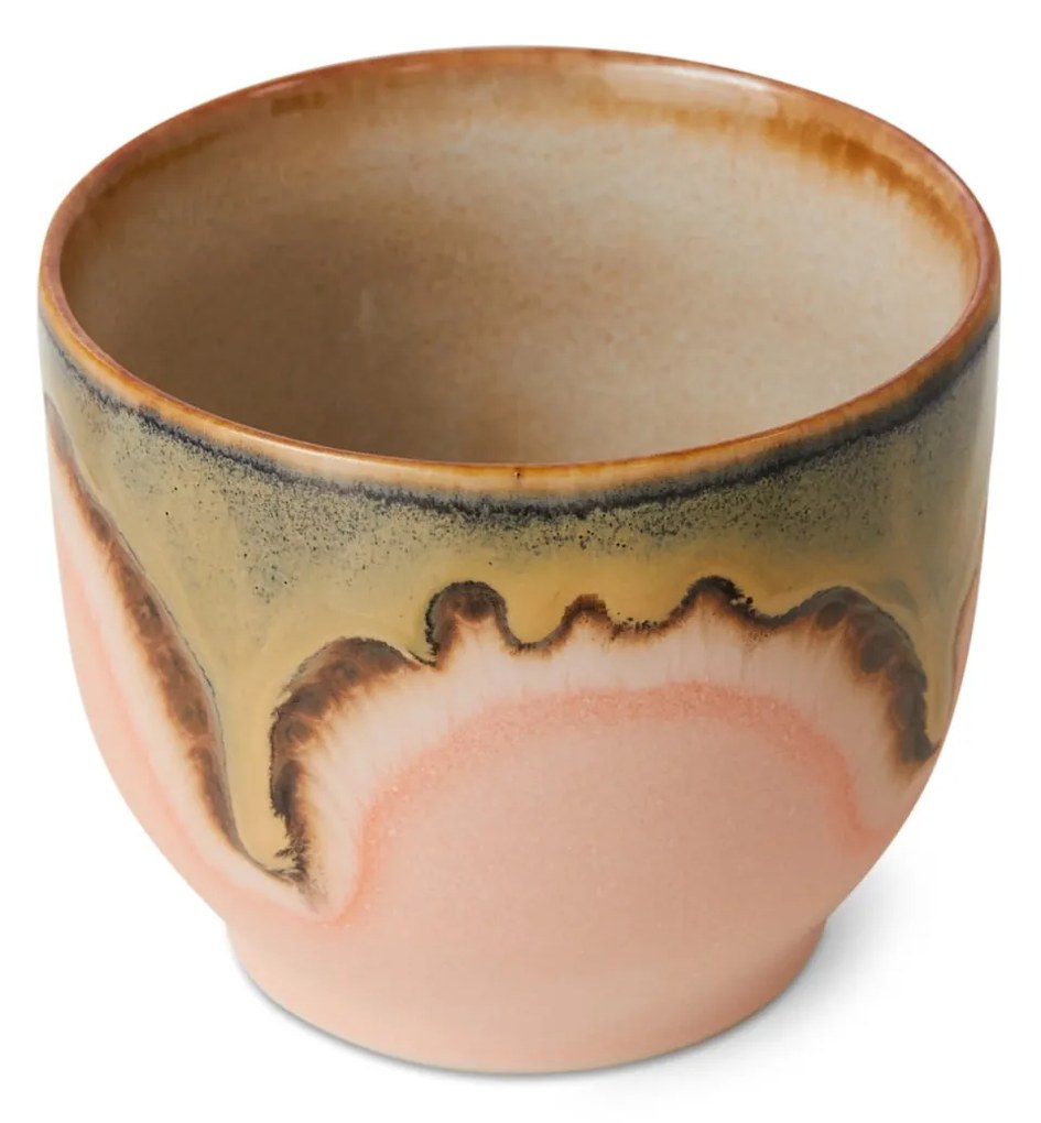 HK living Kameninový hrnček café cup 70's Blossom 250 ml