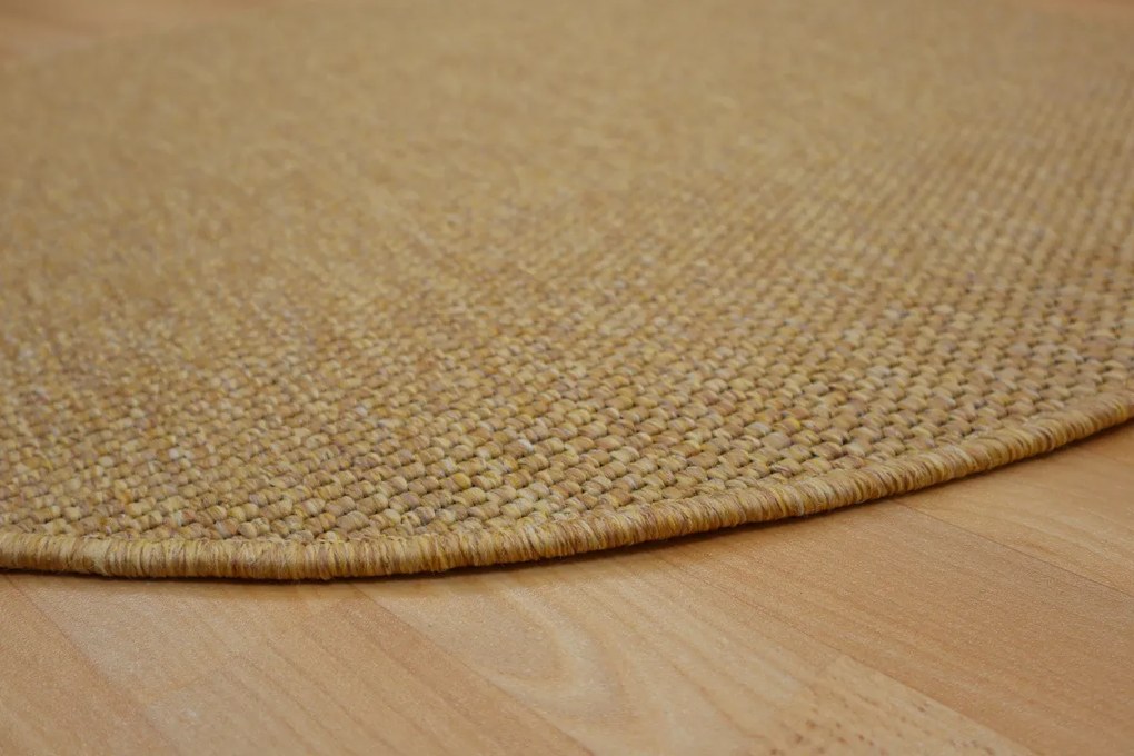 Timzo, Kusový koberec Nature terra kruh, 350x350 (priemer) kruh, oranžová, chodba / predsieň