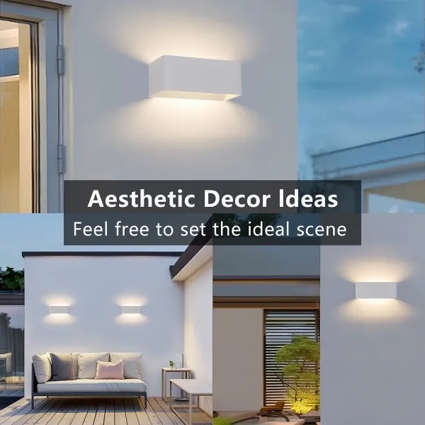 Brilagi - LED vonkajšie nástenné svietidlo DONNANI LED/7W/230V 20 cm biele IP44