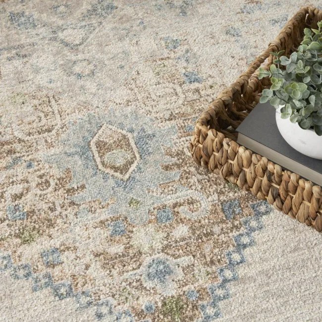 Koberec ASTRA slonia kosť / modrý