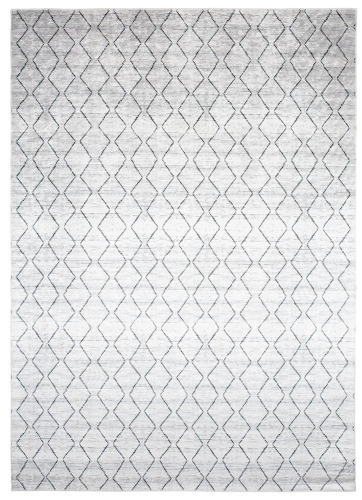 Svetlý sivý moderný koberec s jednoduchým vzorom