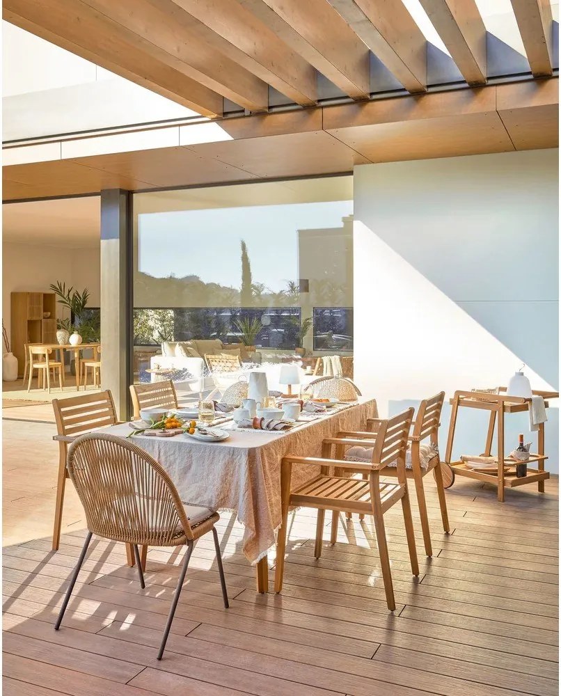 Záhradná stolička z akáciového dreva Kave Home Hanzel