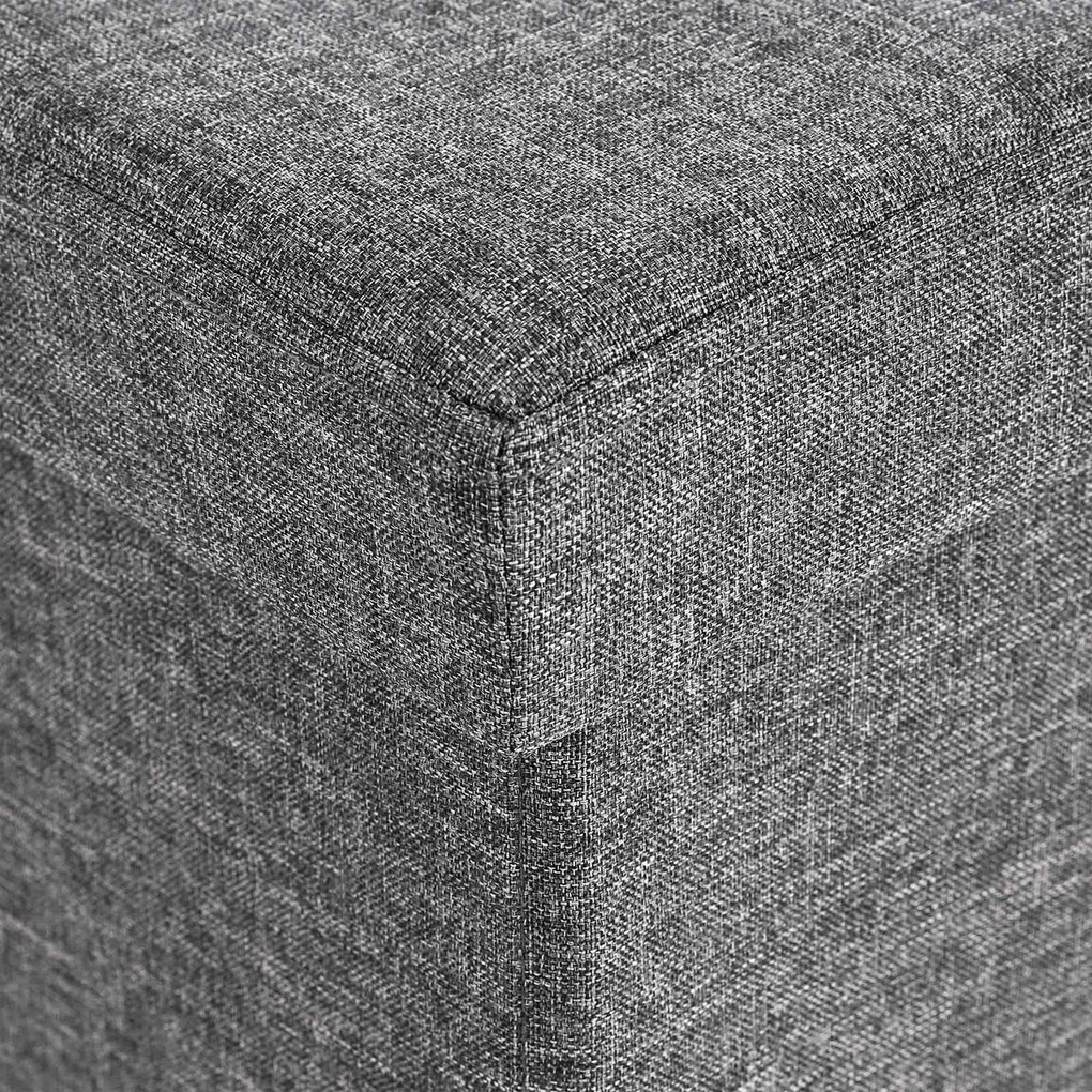 Taburet s odklápacím vekom OTTOMAN 110x38 cm, tmavosivý