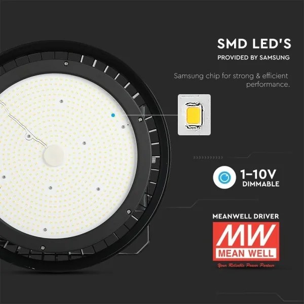 LED Stmievateľné priemyselné svietidlo High Bay LED/500W/230V 4000K IP65 čierna