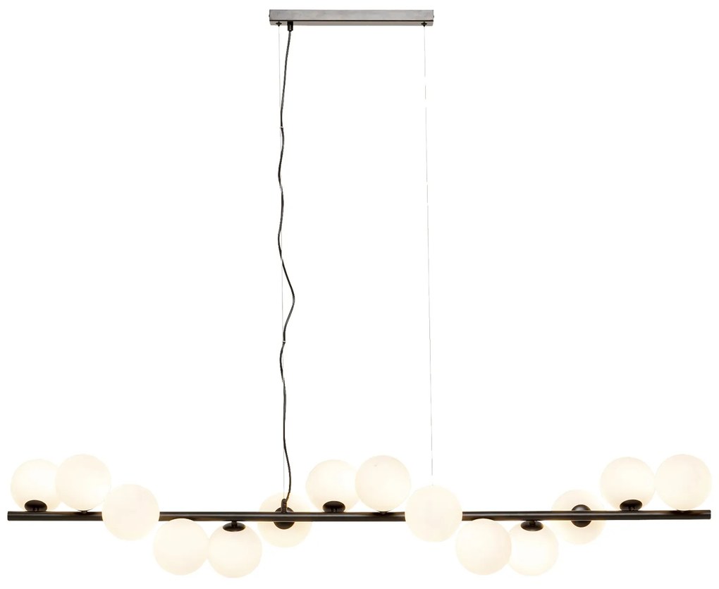 Scala Balls visiaca lampa mliečna čierna 150 cm