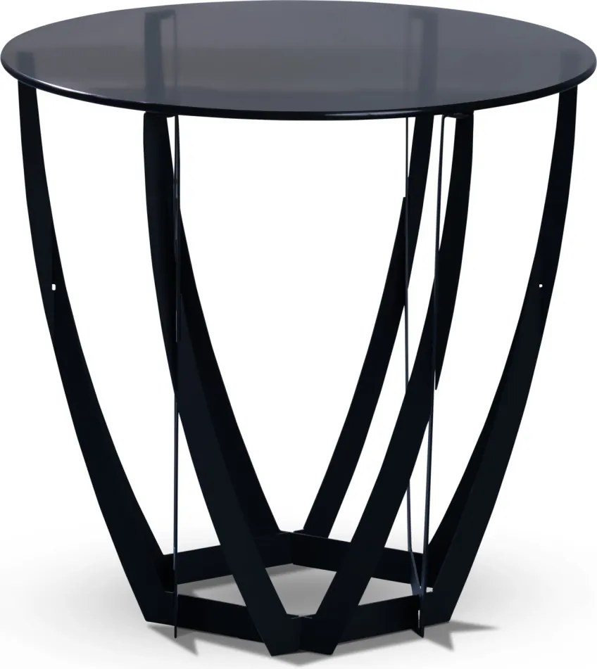 Stolík Maya, 50 cm, šedé sklo