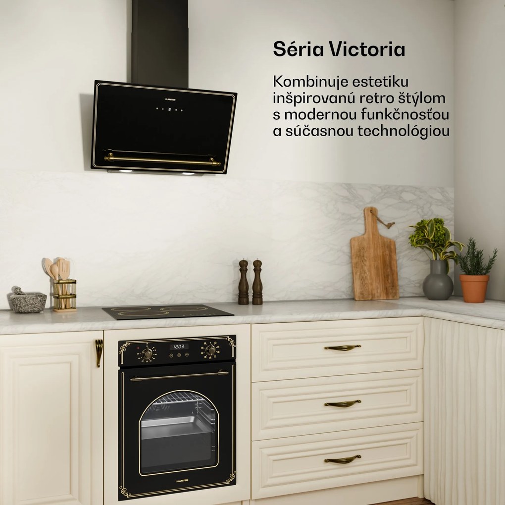 Klarstein Victoria sklokeramická varná doska, 3 zóny, elegantná, nadčasová, 5000 W, 45 cm