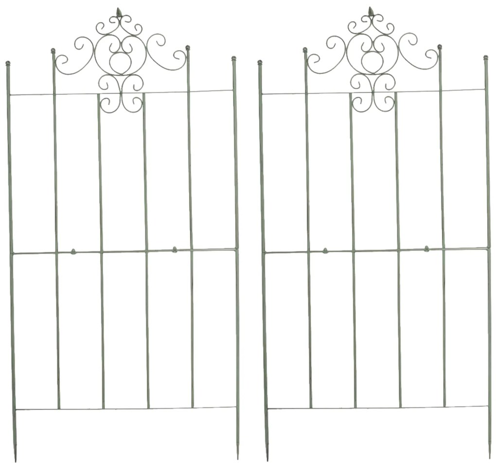 2x Mriežka na popínavé rastliny Paula - 180 x 85,5 cm - Zelená antik