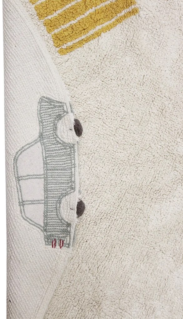 Lorena Canals, Kusový koberec Eco City Wheels, 140x140 (priemer) kruh, viacfarebná, detská izba