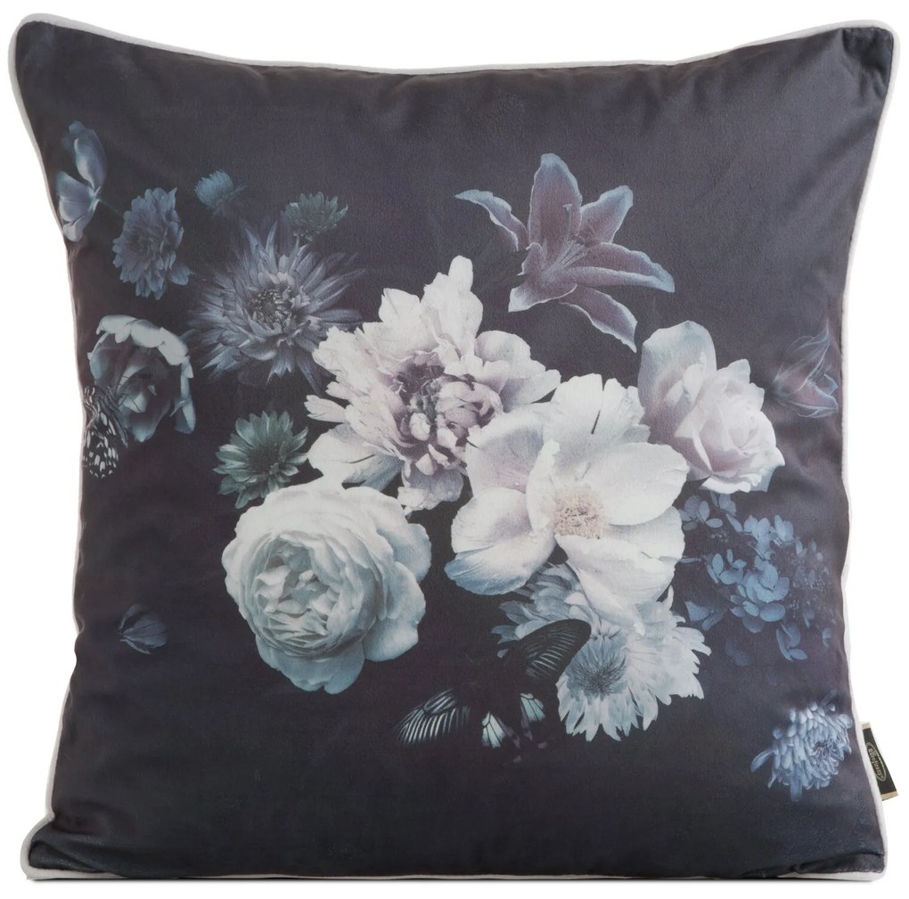 DEKORAČNÁ OBLIEČKA NA VANKÚŠ VELVET 133 45X45 CM KVETY
