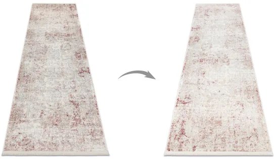 Koberec / behúň DISTIN 0828A ružový / púdrový / biely