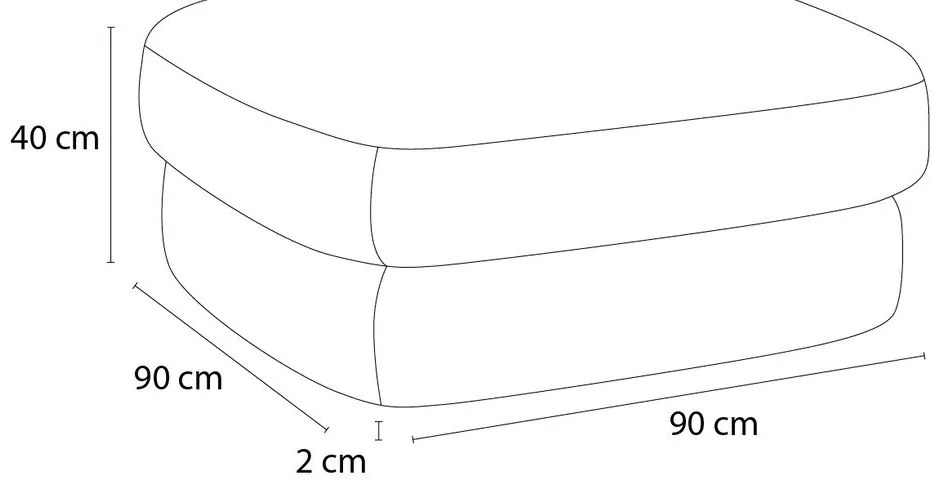 Béžová podnožka z textílie buklé Leonore – Bobochic Paris