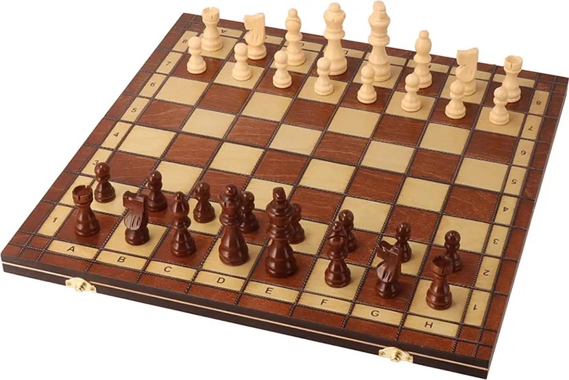 ČistéDrevo Drevené šachy 3 v 1 - 39 x 39 cm