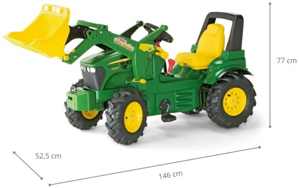 Šlapací traktor s lyžicou John Deere Rolly Toys 710126