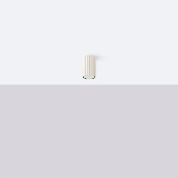 Sollux SL.1587 - Bodové svietidlo KARBON 1xGU10/10W/230V 10 cm krémová