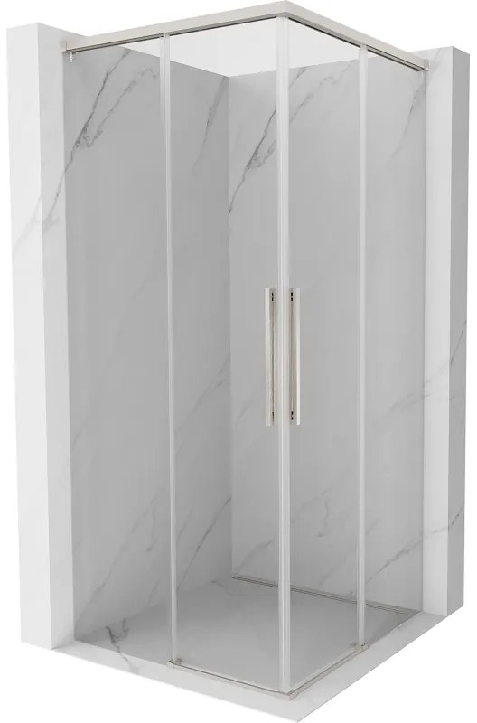 Mexen Rox, Duo posuvný sprchový kút 75 x 75 cm, 8mm číre sklo, oceľový profil, 8C2D-075-075-97-00