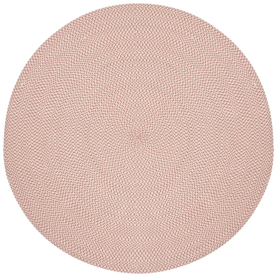 Ružový okrúhly vnútorný a vonkajší koberec z recyklovaných vlákien ø 150 cm Rodhe – Kave Home